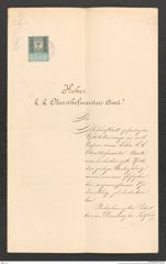 k.k. naturhistorisches Hofmuseum, Intendanzakten 1885-1896 (Hauer), Aktenzahl Z.471.l/1889, Seite 1